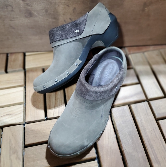 Merrell Drizzle Luxe Wrap Studded Nubuck Leather Slip-On Mule Clogs - Picture 3 of 7